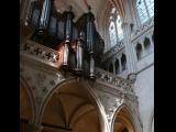 [Cliquez pour agrandir : 99 Kio] Chalon-sur-Saône - La cathédrale Saint-Vincent : la façade : l'entrée et l'orgue.