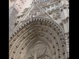 [Cliquez pour agrandir : 126 Kio] Nantes - La cathédrale : la façade : détail.