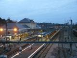 [Cliquez pour agrandir : 90 Kio] Biarritz - La gare, de nuit.