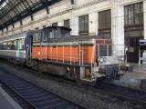 [Cliquez pour agrandir : 108 Kio] Bordeaux - Locomotive diesel en gare.