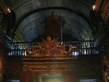 [Cliquez pour agrandir : 88 Kio] Rio de Janeiro - L'abbaye Saint-Benoît : la tribune et l'orgue.
