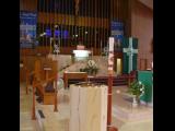[Cliquez pour agrandir : 78 Kio] Tucson - Saint-Joseph's church: the choir and the baptismal font.
