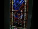 [Cliquez pour agrandir : 89 Kio] Rio de Janeiro - L'église Sainte-Marguerite-Marie : vitrail représentant la Crucifixion.