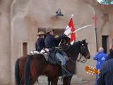 [Cliquez pour agrandir : 100 Kio] Tucson - Fort Lowell Day: the cavalry in front of San Pedro chapel.